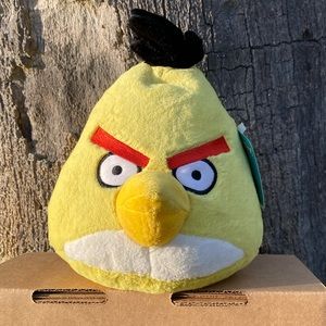 Angry Birds Chuck Yellow Bird Plush Toy Video Game Character with tag
